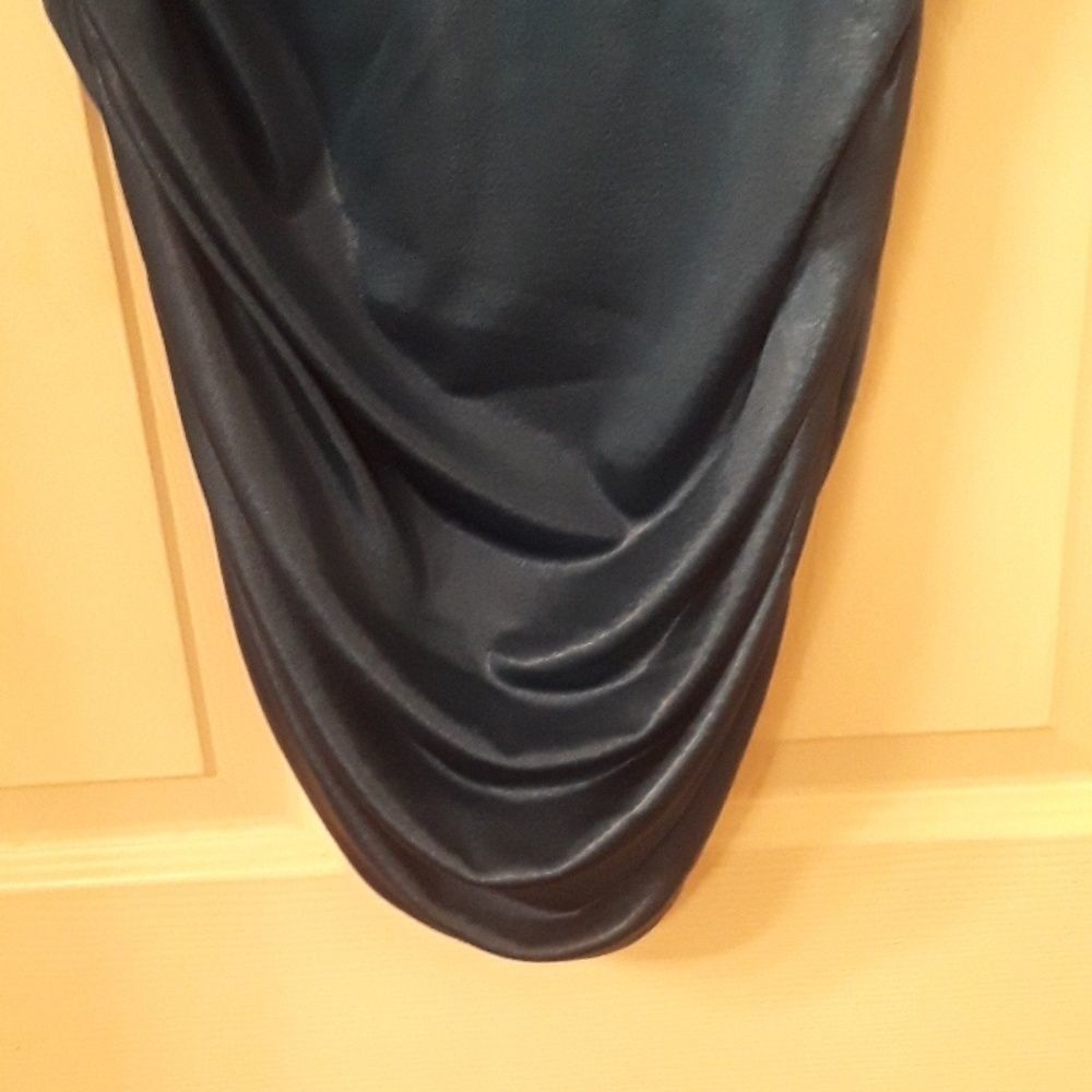 Green Blue Stretch Top. Soft. Ruching. - Picture 8 of 8
